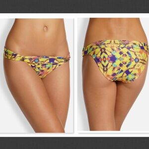 NWT $98 ViX Swimwear Isis Bia Tube Bikini Full Bottom in Yellow Size XS